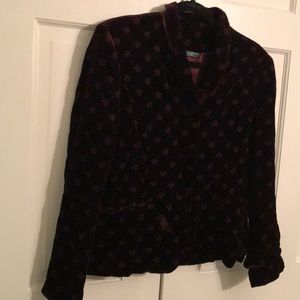 Dressy vintage jacket in velvet burgundy
